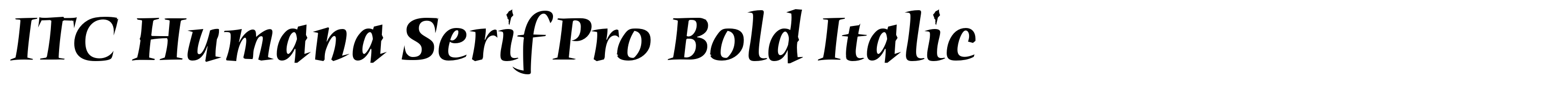 ITC Humana Serif Pro Bold Italic